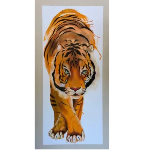 marouflage sur toile d'une oeuvre encre et pastel par Atelier Annel